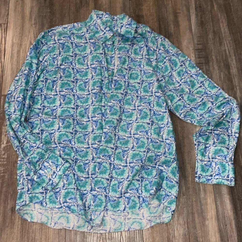 Alan Flusser Men's Floral Shirt Medium